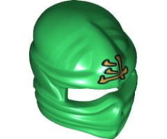 Minifigure, Headgear Ninjago Wrap with Gold Ninjago Logogram 'Energy' Pattern (Lloyd)
