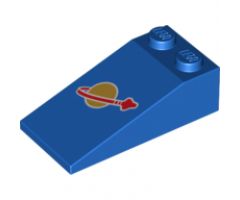 Slope 18 4 x 2 with Classic Space Logo Pattern