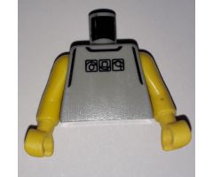 Torso NBA Street Player - Gray Shirt and 3 Squares Pattern / Yellow NBA Arms