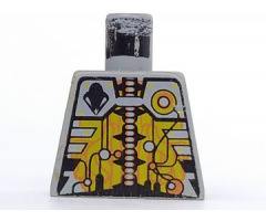 Torso Space UFO Silver and Gold Circuitry Pattern