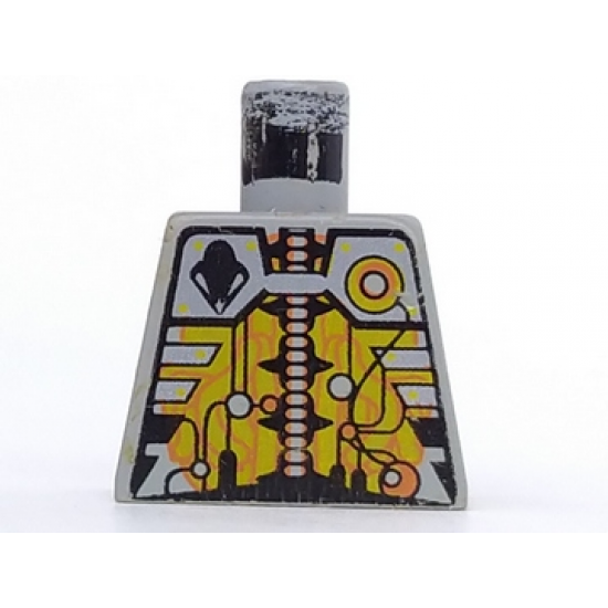 Torso Space UFO Silver and Gold Circuitry Pattern
