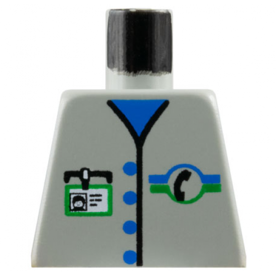 Torso Telephone Logo, 4 Blue Buttons Pattern