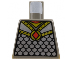 Torso Castle Knights Kingdom Scale Mail with Red Diamond Amulet Pattern