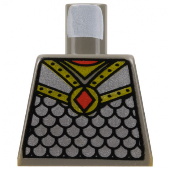 Torso Castle Knights Kingdom Scale Mail with Red Diamond Amulet Pattern