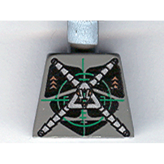 Torso Space Insectoids Silver X on Green Verniers Pattern
