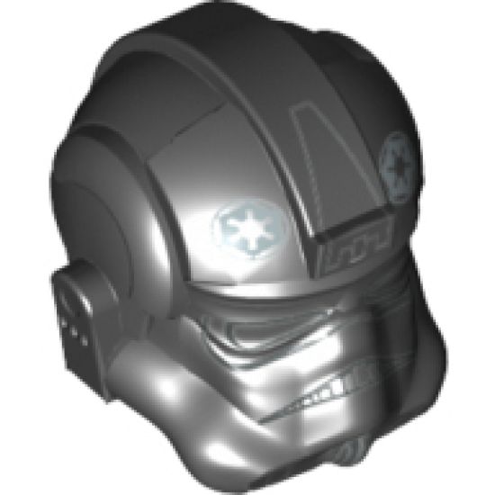 Minifigure, Headgear Helmet SW Stormtrooper Type 2, TIE Fighter Pilot Pattern