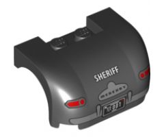 Vehicle, Mudguard 3 x 4 x 1 2/3 Curved with Back with Taillights, Bumper, 'MERCURY' on Trunk Handle and 'SHERIFF' Pattern