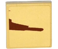 Tile 2 x 2 with SW Wookiee Gunship Pattern Model Right Side (Sticker) - Set 75084