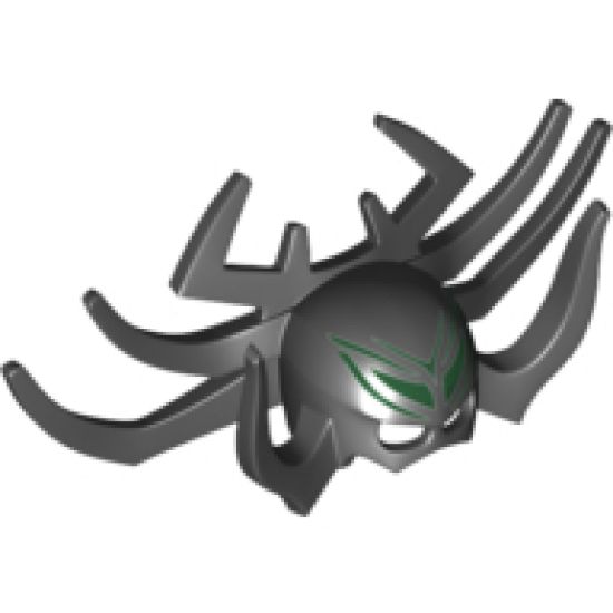 Minifigure, Headgear Mask with Spider Leg Horns and Dark Green Forehead Pattern (Hela)