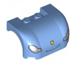 Vehicle, Mudguard 3 x 4 x 1 2/3 Curved with Front with Headlights, Thin Smile and Nose Pattern
