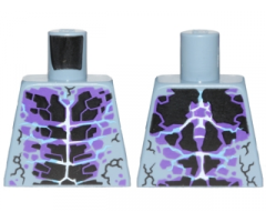 Torso Black and Dark Purple Rock Veins Pattern