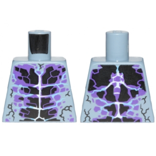 Torso Black and Dark Purple Rock Veins Pattern