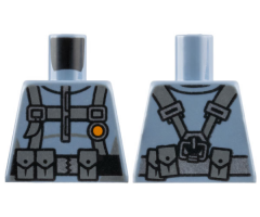 Torso Scuba Suit with Utility Belt with 3 Pouches Front, 3 Pouches Back Pattern