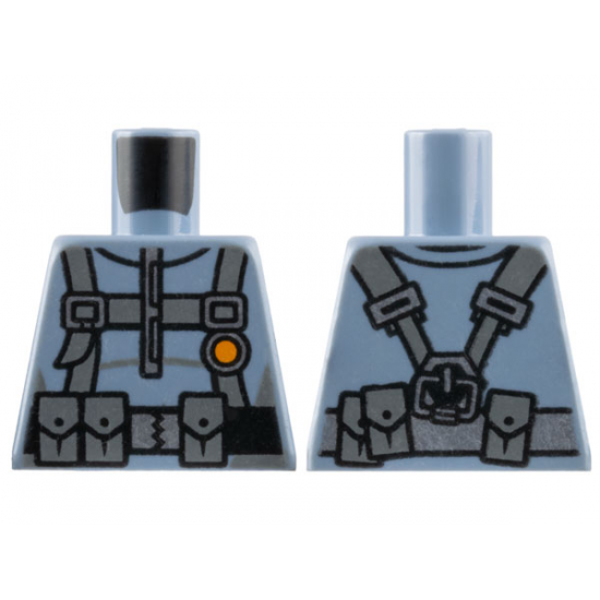 Torso Scuba Suit with Utility Belt with 3 Pouches Front, 3 Pouches Back Pattern