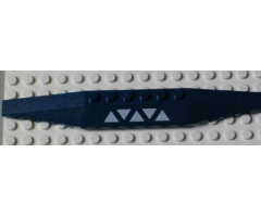 Wedge 2 x 16 Triple with 5 White Triangles Pattern (Sticker) - Set 7751