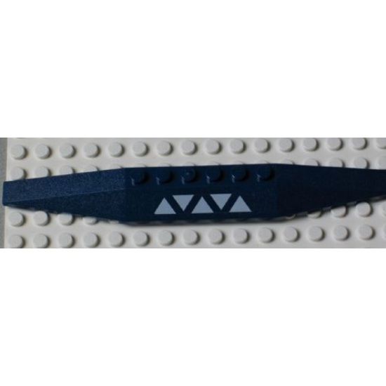 Wedge 2 x 16 Triple with 5 White Triangles Pattern (Sticker) - Set 7751