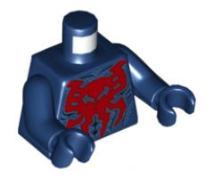 Torso, Giant Red Spider, Black Muscle Contours Pattern / Dark Blue Arms / Dark Blue Hands