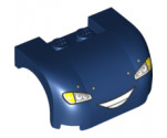 Vehicle, Mudguard 3 x 4 x 1 2/3 Curved with Front with Headlights, Yellow Blinkers and Laugh with Teeth Pattern