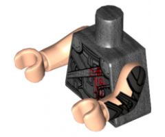 Torso Armor with Silver Highlights and Red Mark Pattern / Light Nougat Arm Left with Silver Armor Pattern / Light Nougat Arm Right / Light Nougat Hands