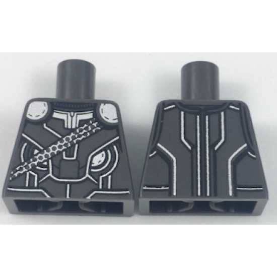 Torso Asgardian Armor with Silver Highlights Pattern