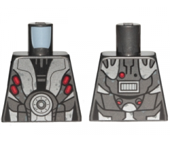 Torso SW Armor M-OC Hunter Droid with Silver and Red Pattern