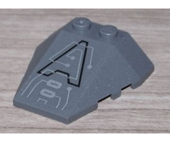 Wedge 4 x 4 Triple with Stud Notches with Exo-Force Circuitry Pattern (Sticker) - Set 7705