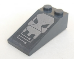 Slope 18 4 x 2 with Silver Robot Head Pattern (Sticker) - Set 7704