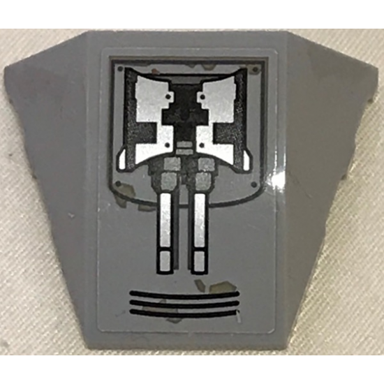 Wedge 4 x 3 No Studs with SW Panels, Pipes and Grille Pattern (Sticker) - Set 75202