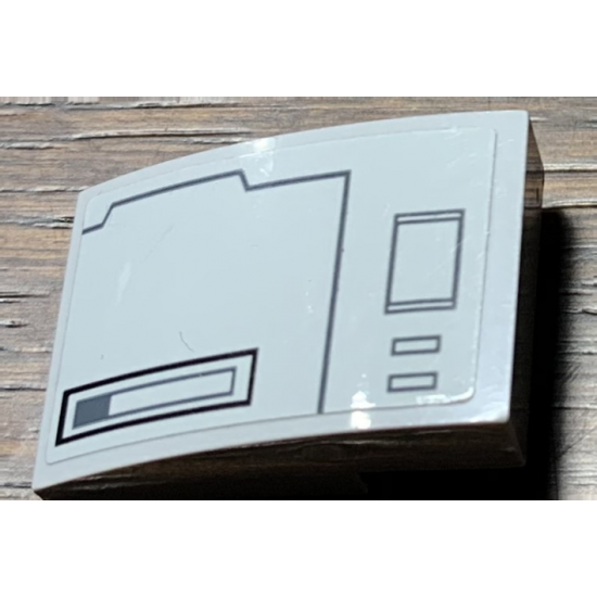 Slope, Curved 3 x 2 with SW TIE Striker Hull Plates Pattern Model Right Side (Sticker) - Set 75154
