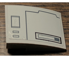 Slope, Curved 3 x 2 with SW TIE Striker Hull Plates Pattern Model Left Side (Sticker) - Set 75154