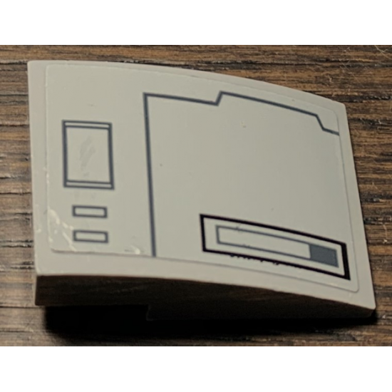 Slope, Curved 3 x 2 with SW TIE Striker Hull Plates Pattern Model Left Side (Sticker) - Set 75154