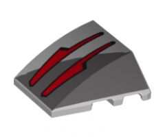 Wedge 4 x 3 No Studs with Two Red Arrows Vulture Droid Sensors Pattern
