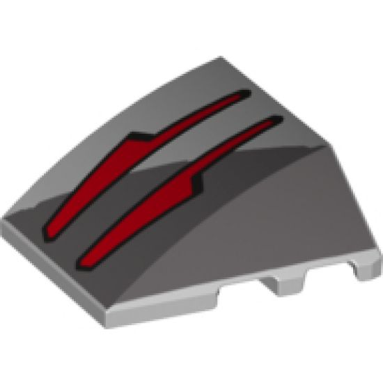 Wedge 4 x 3 No Studs with Two Red Arrows Vulture Droid Sensors Pattern