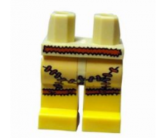 Hips and Yellow Legs with Tan Animal Skin Skirt Pattern (Cave Woman)