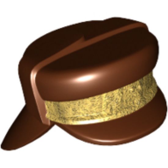 Minifigure, Headgear Hat, Neck Protector, Gold Stripe Pattern (SW Naboo Security Officer)