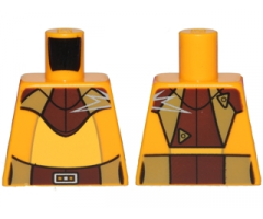 Torso SW Space Jumpsuit with Dark Brown, Dark Tan Belt and Neck Plate Pattern (Zeb Orrelios)