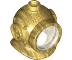 Minifigure, Headgear Helmet Underwater Deep Diver with Trans-Clear Glass