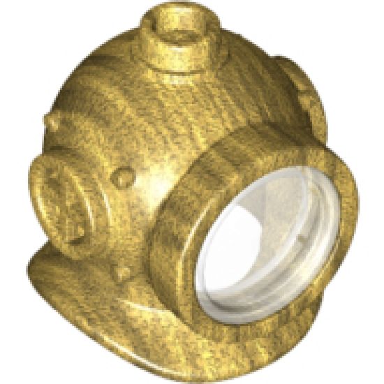 Minifigure, Headgear Helmet Underwater Deep Diver with Trans-Clear Glass