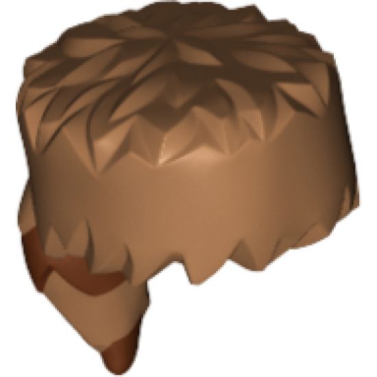 Minifigure, Headgear Raccoon Skin Cap with Reddish Brown Tail Rings Pattern