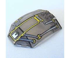 Windscreen 8 x 6 x 2 Curved with Silver & Yellow Hose and Window Pattern