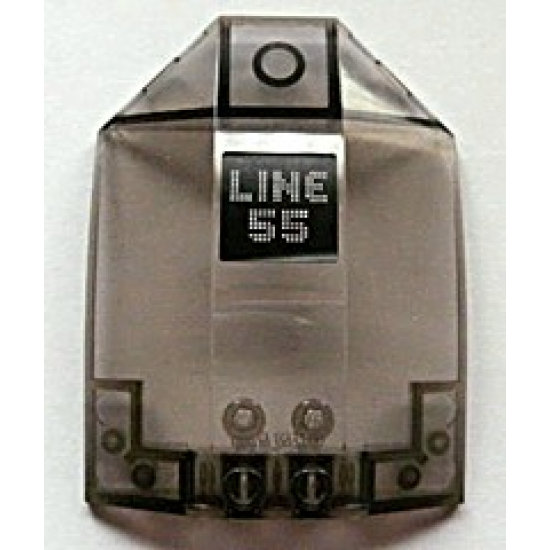 Windscreen 8 x 6 x 2 Curved with 'LINE 55' Pattern (Sticker) - Set 8404