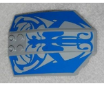 Windscreen 8 x 6 x 2 Curved with Blue SW Gungan Sub Pattern (Stickers) - Set 9499