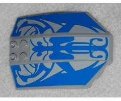 Windscreen 8 x 6 x 2 Curved with Blue SW Gungan Sub Pattern (Stickers) - Set 9499