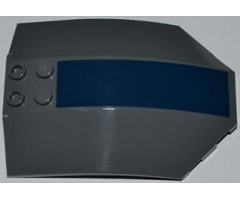 Windscreen 8 x 6 x 2 Curved with Dark Blue Stripe Pattern (Sticker) - Set 8018