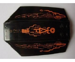 Windscreen 8 x 6 x 2 Curved with Orange Lines and Atlantis Logo Pattern (Stickers) - Set 8076