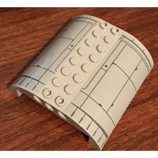 Slope, Curved 8 x 8 x 2 Double with SW Resistance Bomber Fuselage Pattern on Both Sides (Stickers) - Set 75188