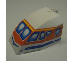 Windscreen 8 x 6 x 4 Canopy with Hinge and Airliner Cockpit Blue/Orange Pattern