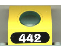 Panel 4 x 3 x 3 with Porthole (Divers) with White '442' in Black Oval Pattern (Sticker) - Set 6442