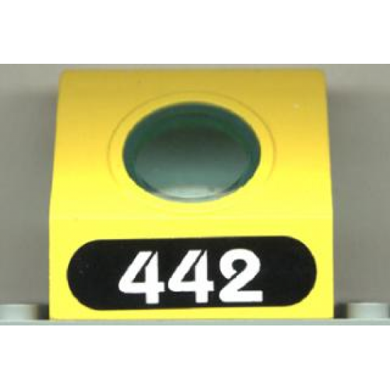 Panel 4 x 3 x 3 with Porthole (Divers) with White '442' in Black Oval Pattern (Sticker) - Set 6442