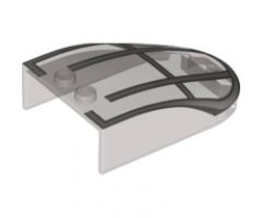 Windscreen 6 x 4 x 1 Curved with Gray Star Wars Skimmer Pattern
